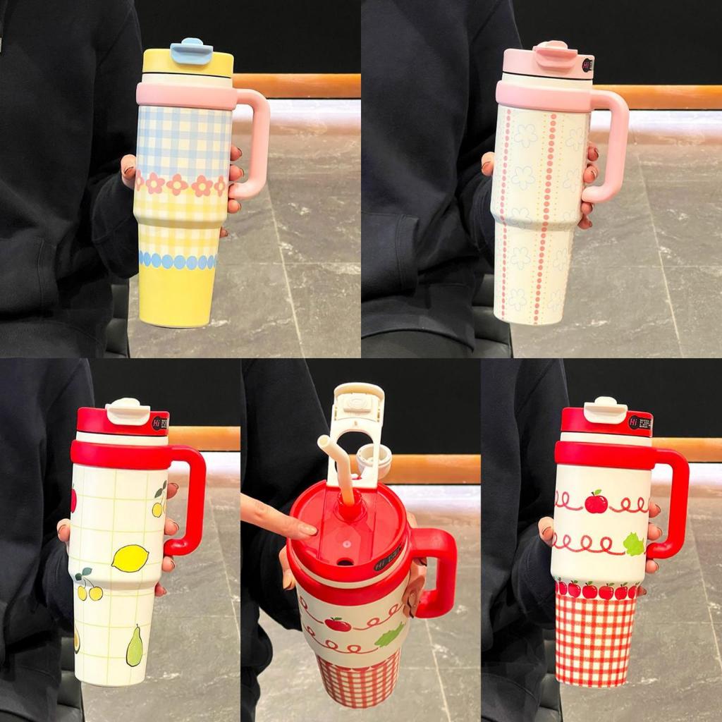 SUNWAYSTORE - Tumbler Fruity Bloom 1000ml Stainless SUS 316 / Tumbler Botol Minum 1000ml / Tumbler