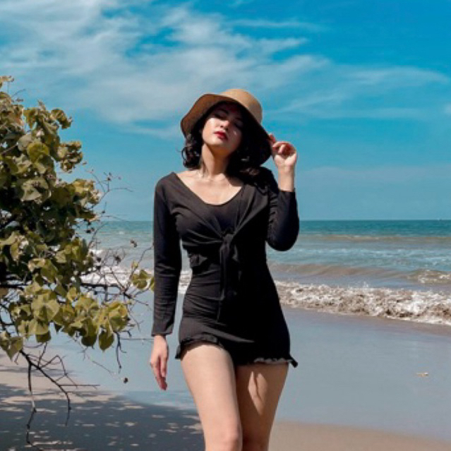 TMBM - Alice 2-piece Swimsuit SHANI AMELIA SHANITIZEN outer hitam Swimsuit Swimwear Renang Wanita