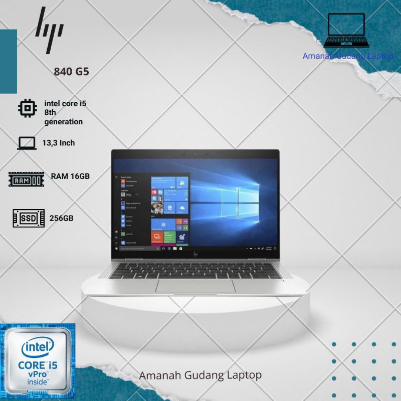 Laptop Hp 840 G6 Core i5 Gen 8 Ram 16GB SSD 256GB mulus original
