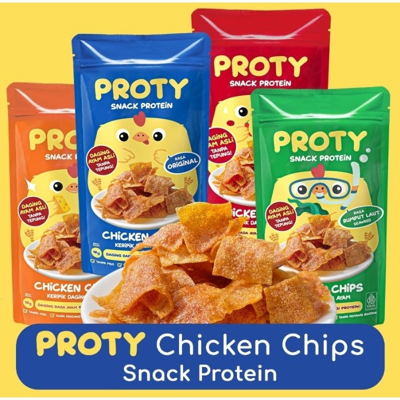 

PROTY | Chicken Chips - Cemilan Snack Protein Daging Ayam Asli Keripik
