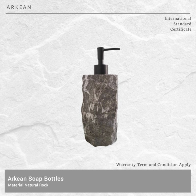Arkean Amber Batu Alam Tekan Pump Foam Botol Bottle Bath Soap Dish Sabun Cair Kamar Mandi Bathroom R
