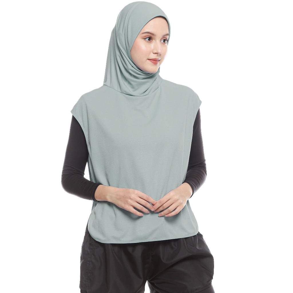 DAQILA -  Jilbab Olahraga Sport Hijab Instant Running Outer Sport Hijab Panjang Kerudung Premium