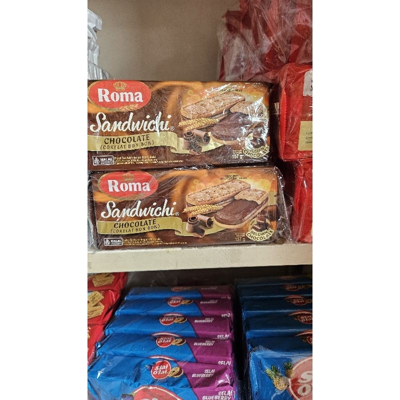

Roma Sandwich, Roma Cream, Roma Malkist, Better, Sari Gandum, Slay olay, Roma kelapa (Pcs)