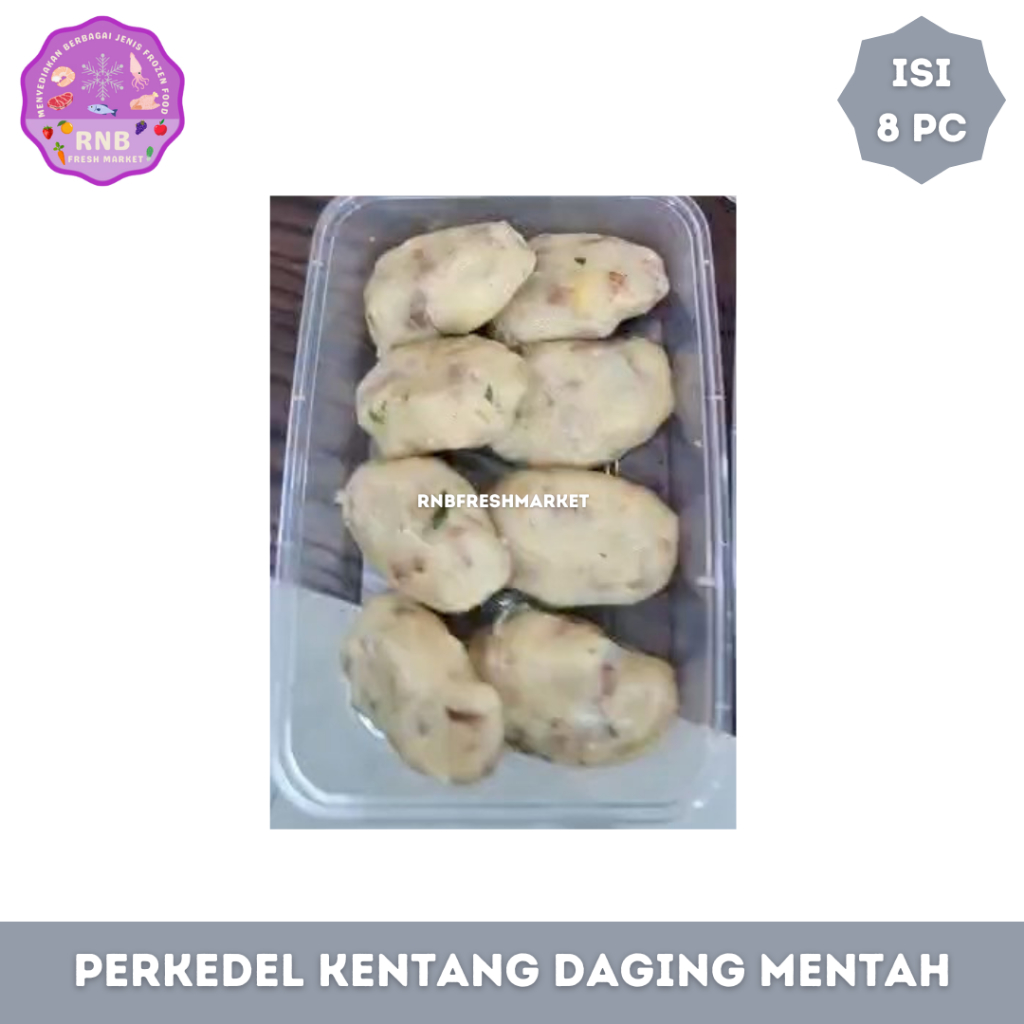 

Perkedel Kentang Daging Mentah Isi 8 Biji