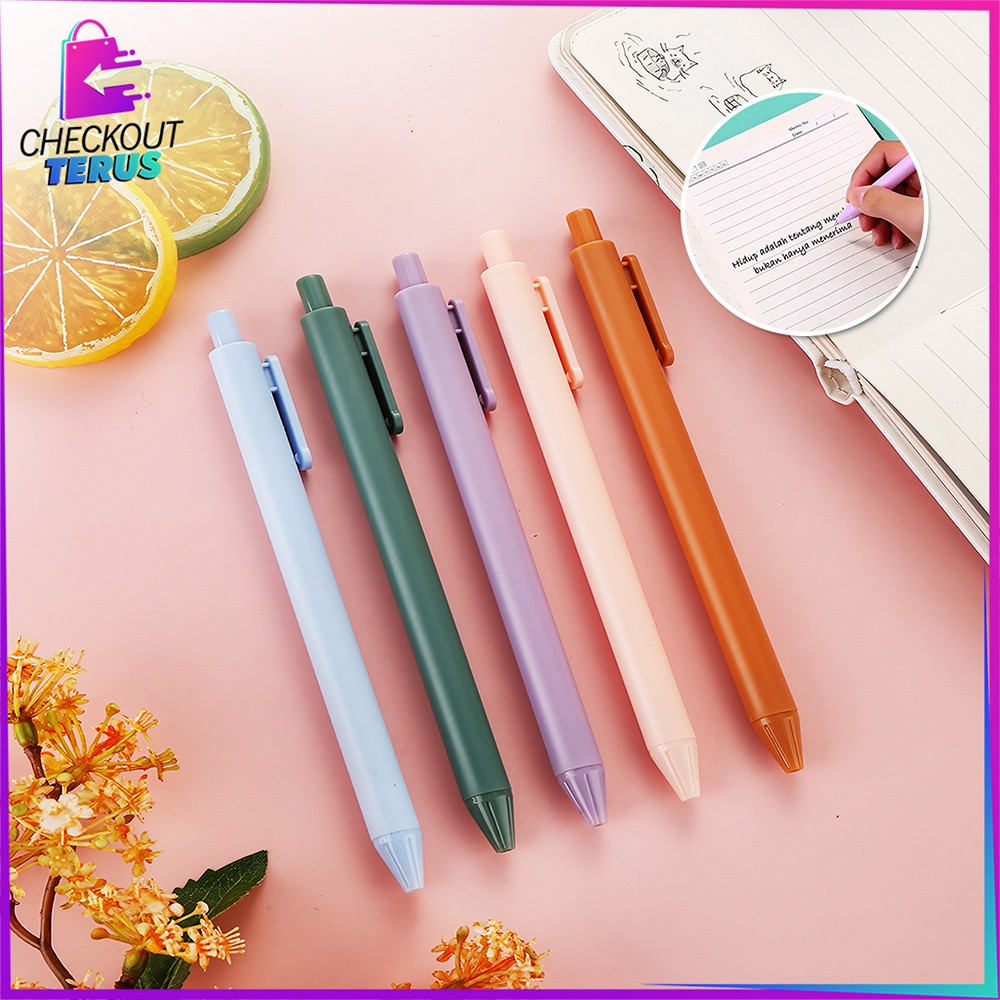 

CT A120 Pulpen Mekanik Warna Pastel Macaron Tinta Hitam / Pena Gel Cetek Warna Warni Polos Alat Tulis Sek‎‏‍⁫olah