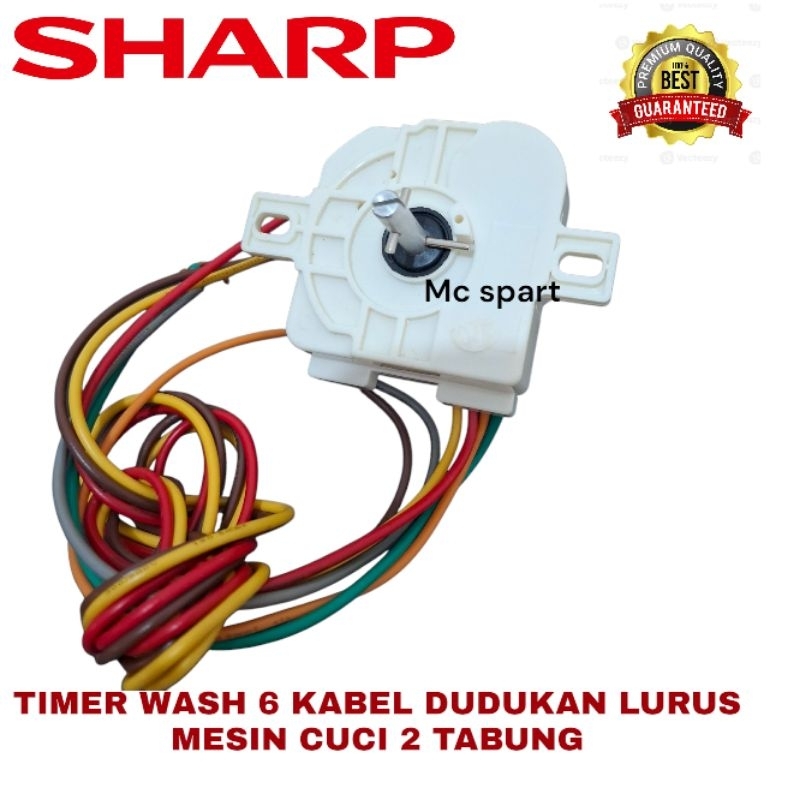Timer pencuci timer wash 6 kabel mesin cuci Sharp 2 tabung dudukan lurus
