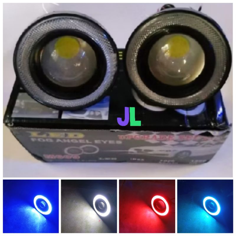 Sepasang Foglamp angel eyes 3,5inch/9cm