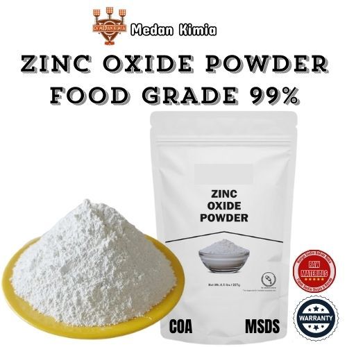 

Zinc Oxide 99% Food Grade 50gr / Seng Oksida Food Grade / Zinc Oxide Murni Food Grade 99%