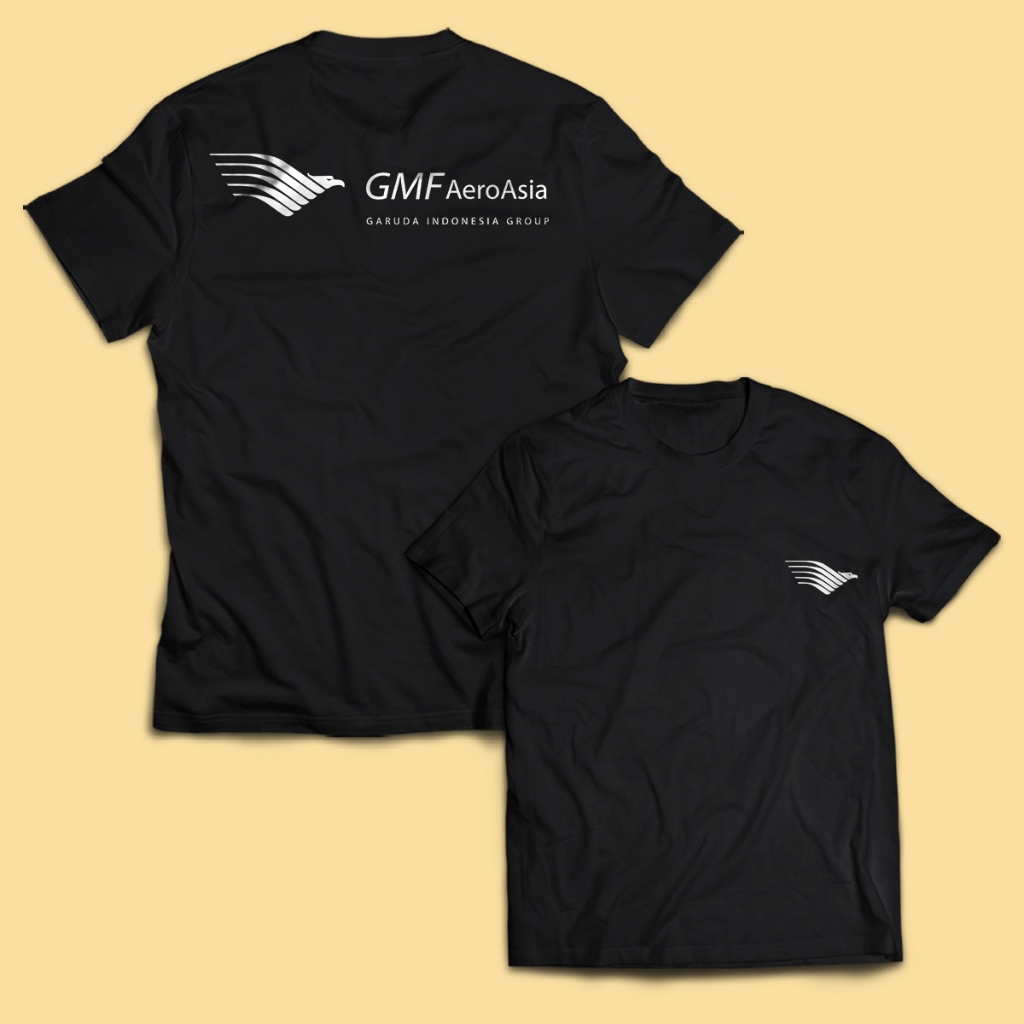 Kaos Pria Airplane Engineer GMF AEROASIA LOGO Dewasa Baju Atasan Unisex PakeKaos