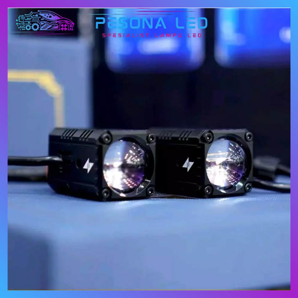 SABER SR1 NANO BLUE LENS LED PROJECTOR MOBIL / LAMPU TEMBAK SABER SR3