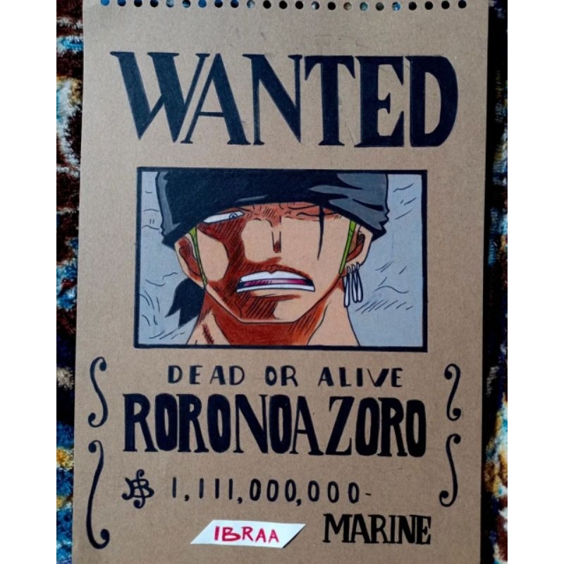 poster bounty one piece (custom? ukuran A4