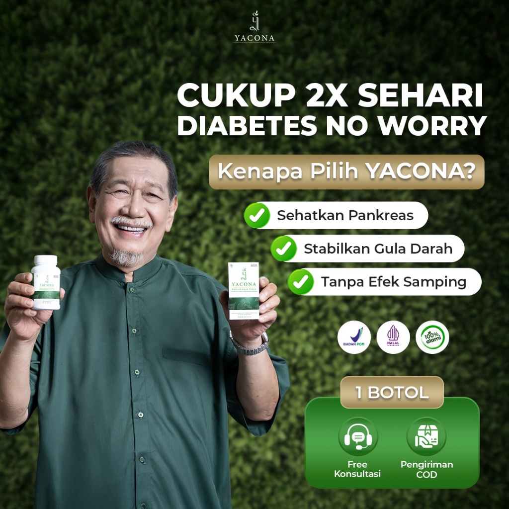 Yacona Kapsul Diabetes Obat Herbal Gula Darah Tinggi 60 Kapsul