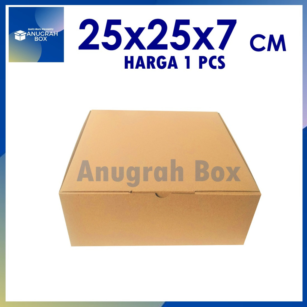 

Kardus dus 25x25x7 cm (ECER) Diecut box pizza packing kotak hampers baju