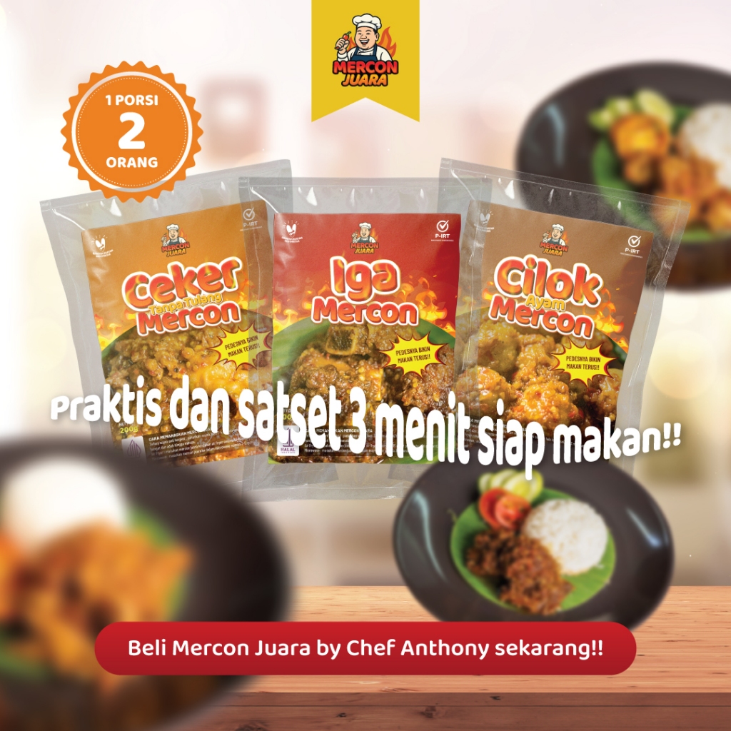 

MERCON JUARA Iga Mercon / Cilok Ayam Mercon / Ceker Tanpa Tulang Mercon