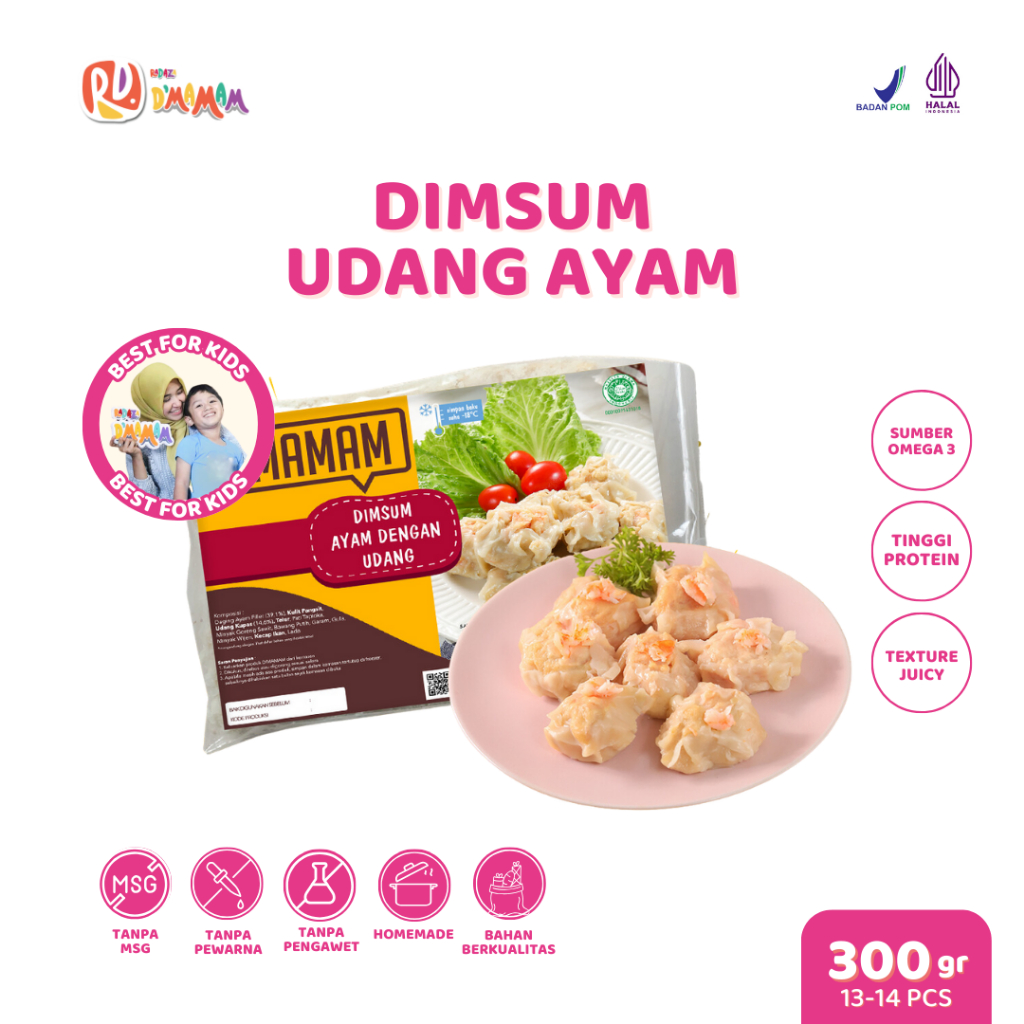 

Dmamam Dimsum Udang ayam Mpasi Makanan Sehat Halal BPOM
