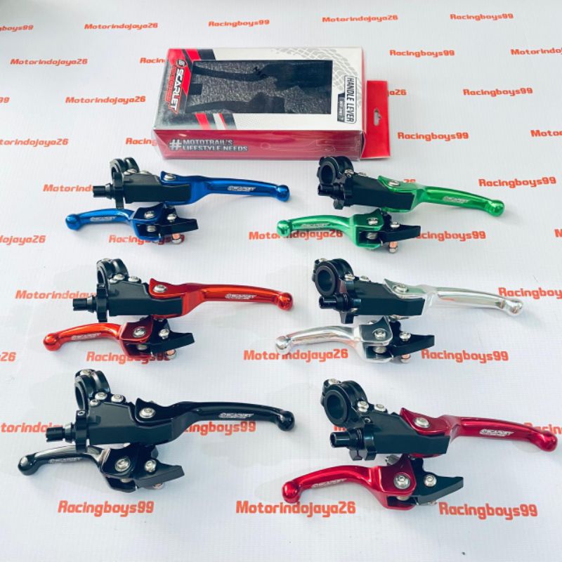 Handle Universal Scarlet Racing KLX 150 CRF 150 D Tracker 150 Set Dudukan Kopling