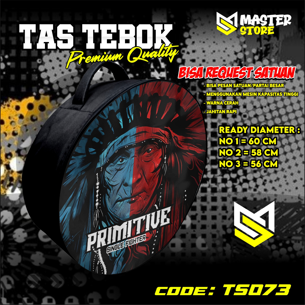 tas tebok murai motif PRIMITIVE ransel gendong jinjing bawa tebok sangkar murai printing