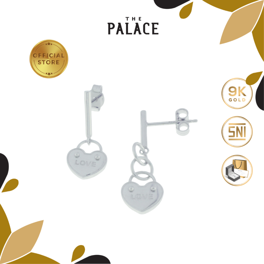 The Palace Basic Earring / Anting Dangling Love 9K