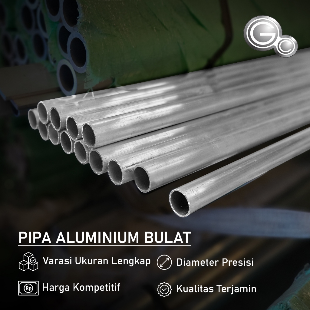 HOLLOW / PIPA BULAT ALUMINIUM 6063 38.1MM X 4.5MM X 6M  - GCI Store