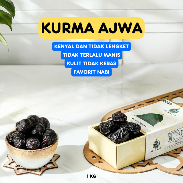 

[1 kg] Kurma Ajwa Import Arab Madinah Fresh Segar Original Manis Legit Premium Asli Sunnah Nabi Halal