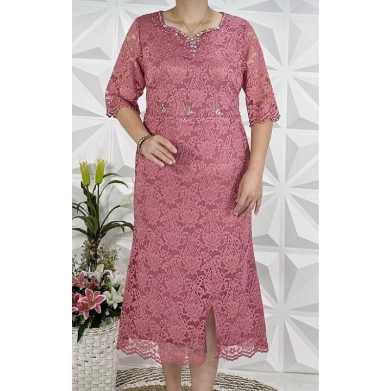 DRESS SPAN BRUKAT PESTA DRESS PESTA