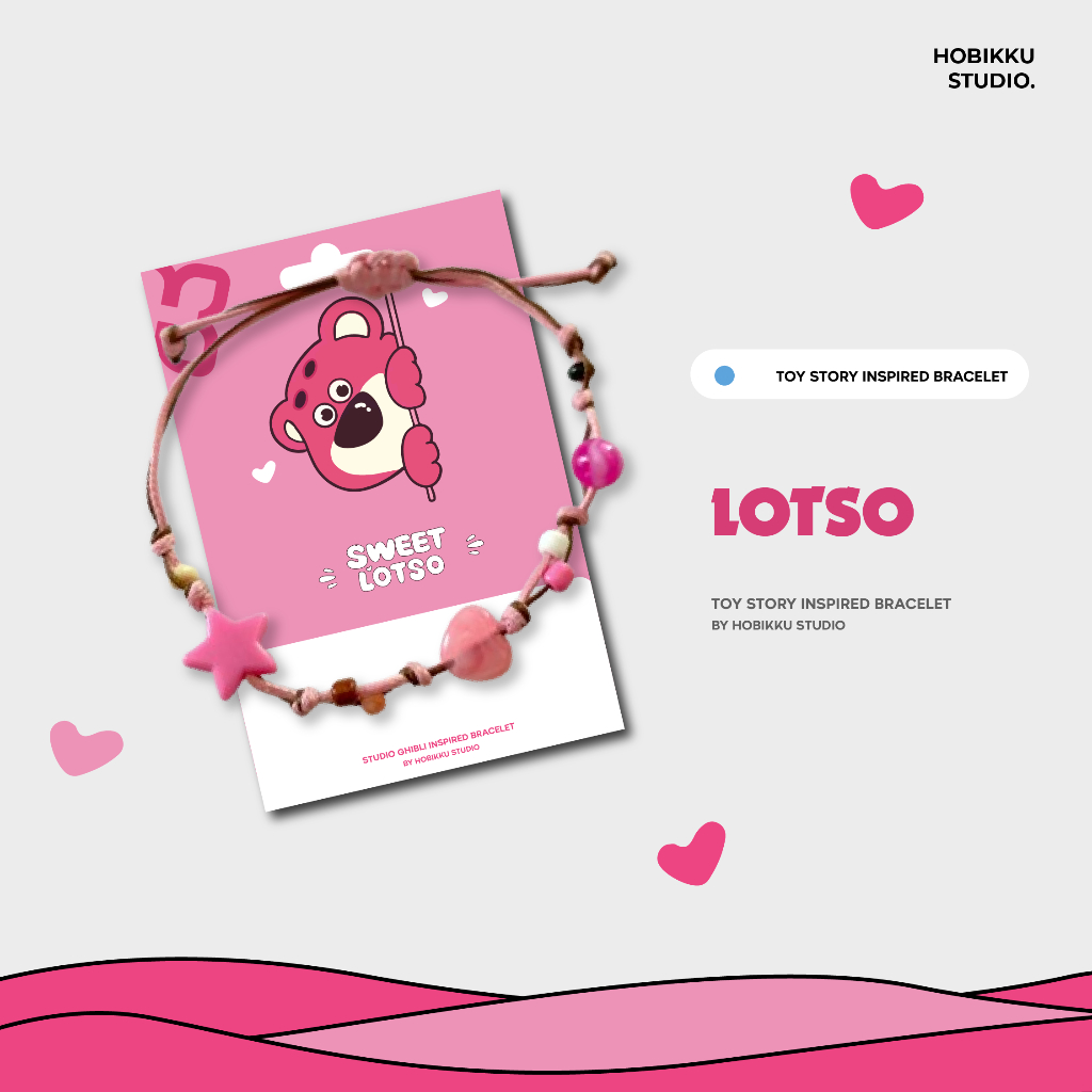 Gelang lucu lotso beruang lotso toy story aesthetic simpel calories bracelet manik #GTS