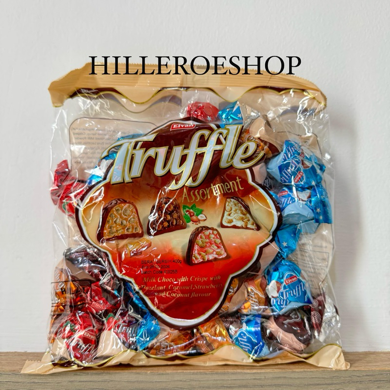 

Ygshop17 Coklat Elvan Truffle 400Gram Hazelnut / Milk / Assortment Chocolate Import Cokelat Turki