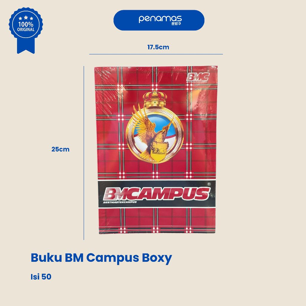 

[ TERMURAH ] BUKU TULIS BM CAMPUS ISI 50 LBR / BOXY / PANJANG / PAK