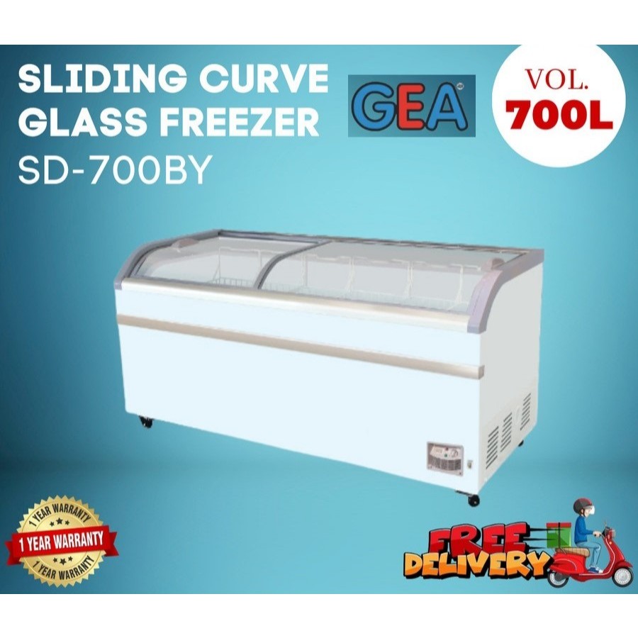 GEA SD-700BY SLIDING CURVE GLASS FREEZER SD700BY / SD 700BY / SD-700BY