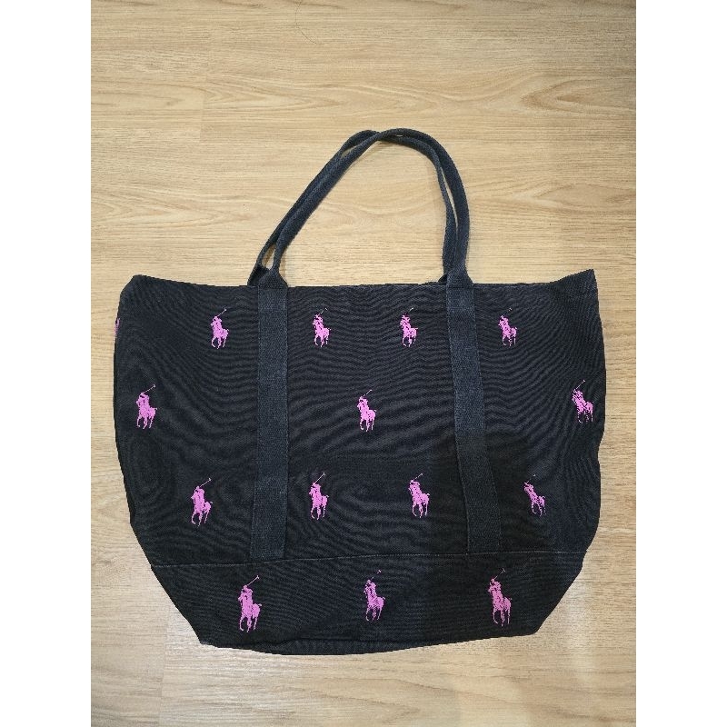 Ralph Lauren Denim Tote Black Denim Bag 100% Organic Cotton