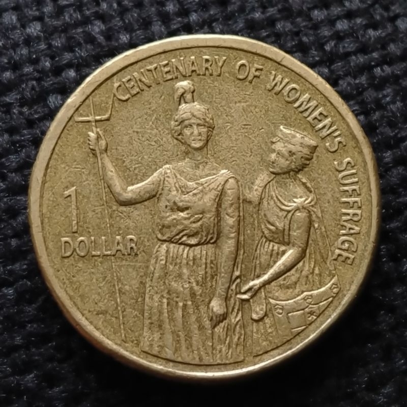 Uang Kuno Koin Australia 1 Dollar Centenary of women 2003