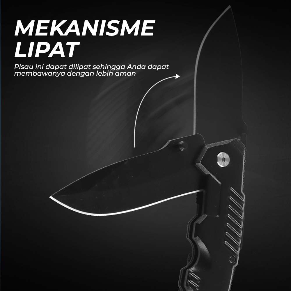 PEGASI Pisau Lipat Tactical Folding Knife Survival Camping EDC boxer
