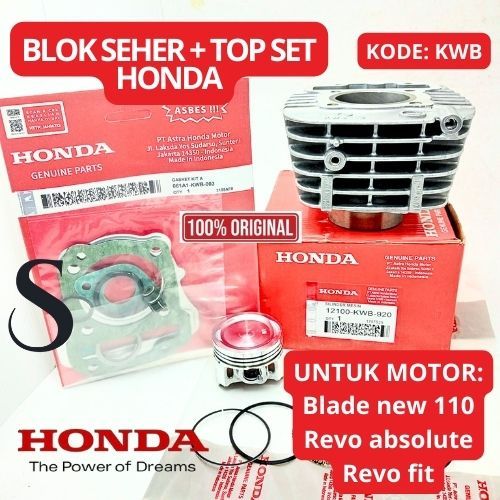 ORIGINAL GRANSI BLOK SEHER +TOP SET KODE KWB BLADE 110 LAMA BLADE 110 REVO ABSOLUTE PRESISI ASLI