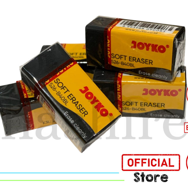 

PENGHAPUS PENSIL JOYKO HITAM ERASER 526 B40BL TERLARIS KECIL MINI B40 BL BERSIH MURAH UJIAN EXAM