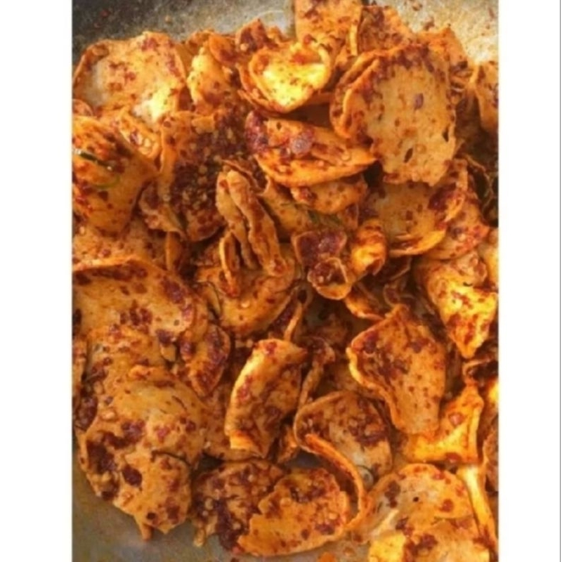 BASRENG Bulat Kripik Basreng Pedas Daun Jeruk 250 gr
