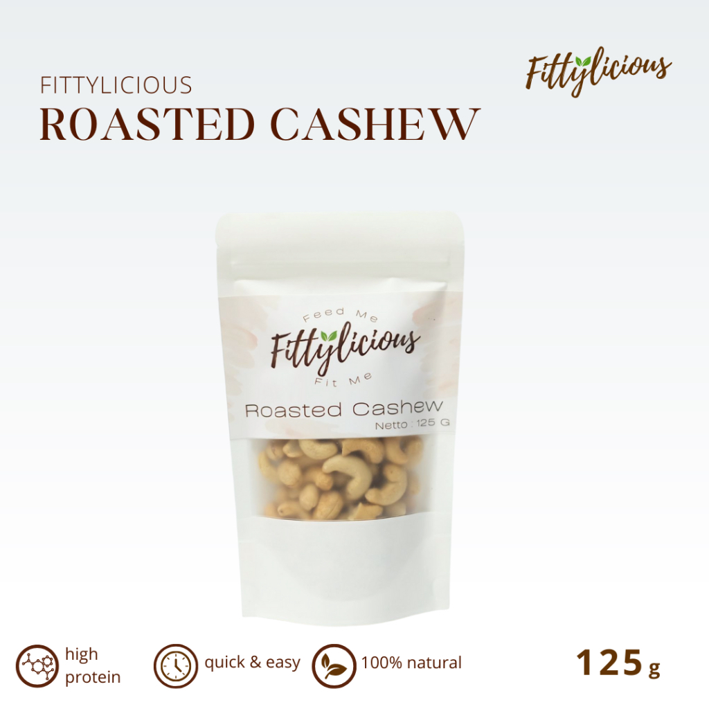 

Fittylicious Roasted Cashew / Kacang Mede Mente Panggang 125gr / Roasted Nuts 125 gr