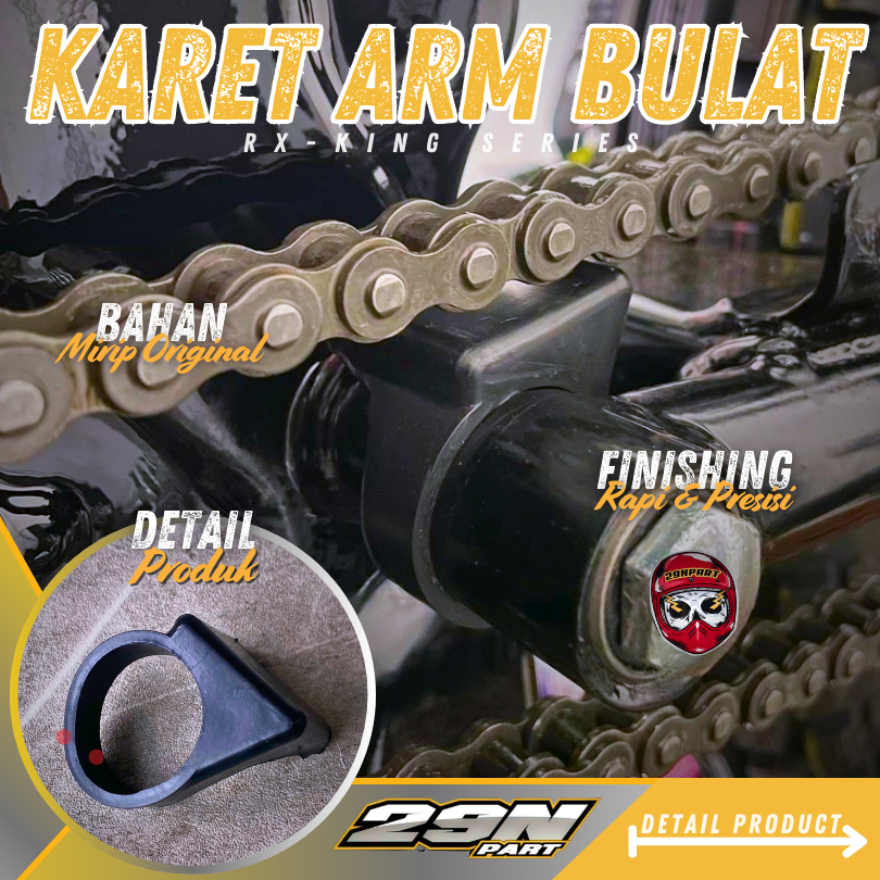 Karet Bantalan Rantai Rante Arm Bulat Motor Yamaha RX KING RXKING RXS RXK Cobra Master Lokal