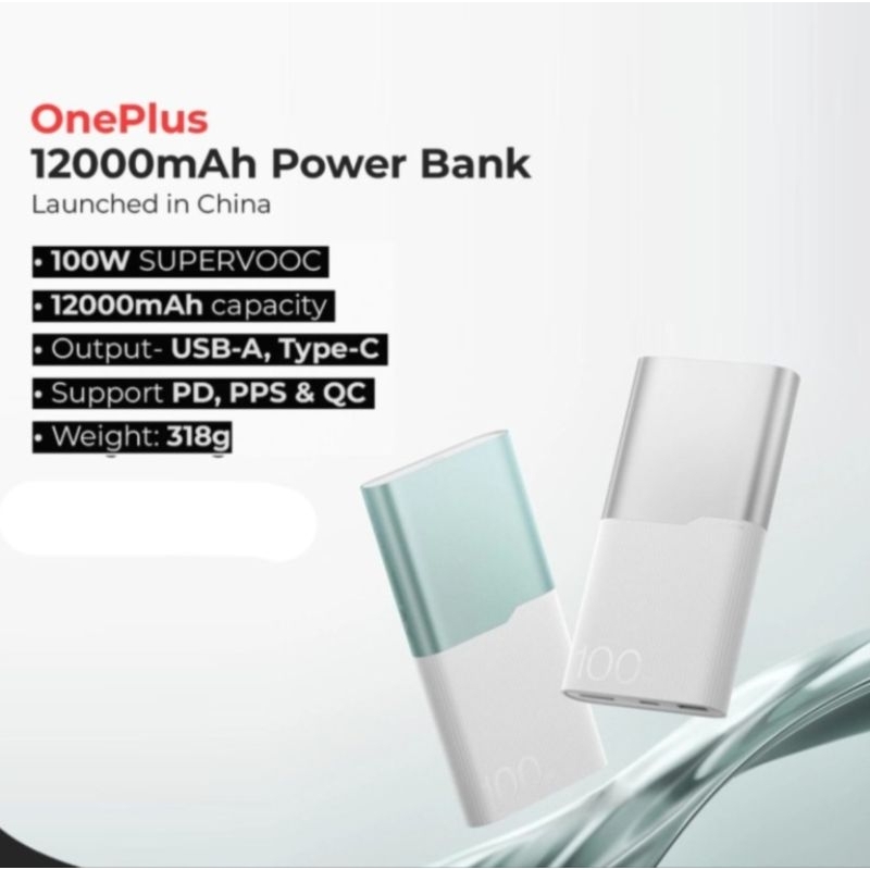 OPPO PowerBank 12000mAh 100W SUPERVOOC Fast Charging Original 100%