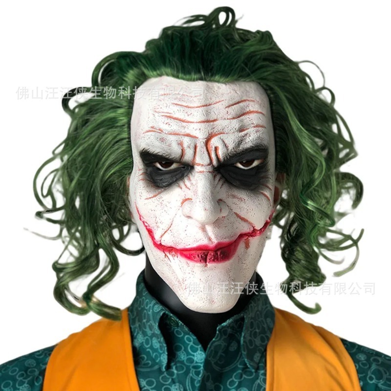 Topeng CosplayJoker Realistis Cosplay Halloween Menyeramkan