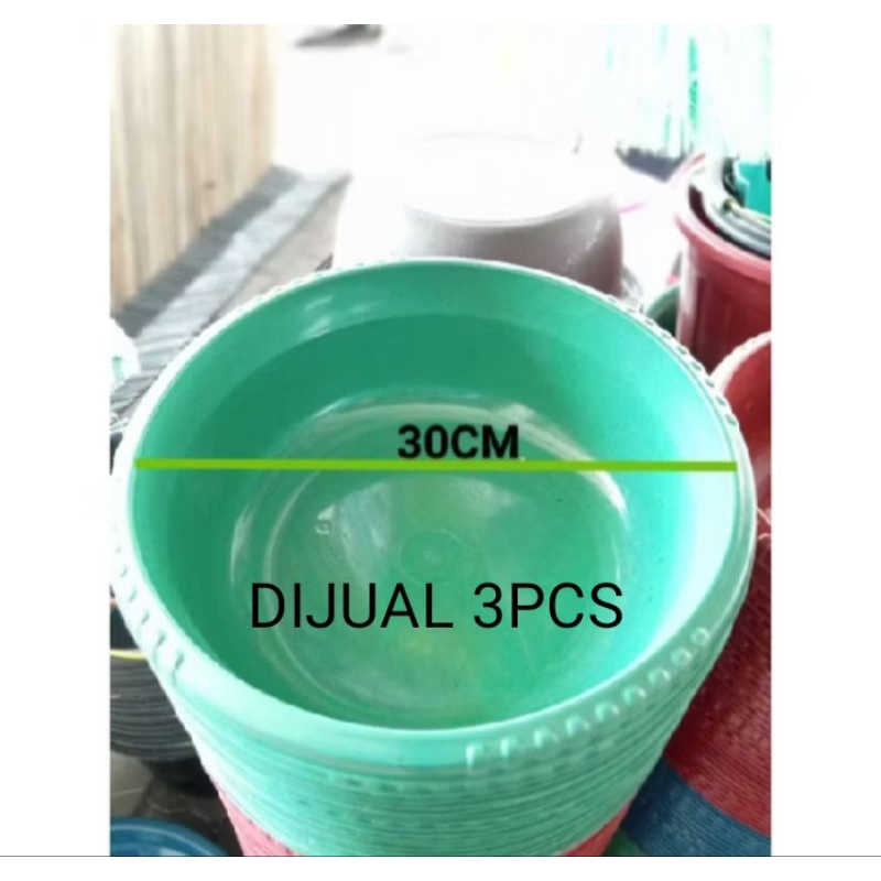BASKOM PLASTIK 3PCS /BASKOM PLASTIK DIAMETER 30 CM/ BASKOM PLASTIK BESAR/ BASKOM PLASTIK SERBAGUNA/ 