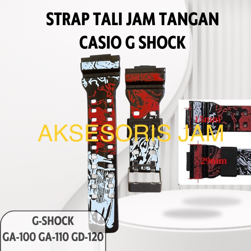 RUBBER STRAP TALI JAM TANGAN CASIO G-SHOCK GA-110 ONE PIECE LIMITED EDITION Tali Rubber Strap Jam Ta