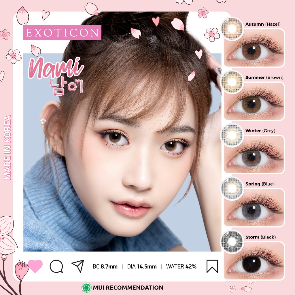 Exoticon Softlens Nami Series Winter | Summer | Spring | Autumn | Storm | Soflens Korea