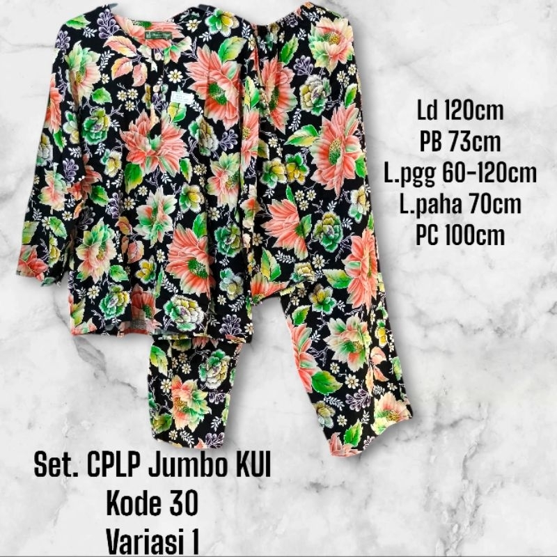 Setelan Kencana Ungu Label Hijau Jumbo Lengan Panjang Menyusui (CPLP Jumbo KUI/KT 30)