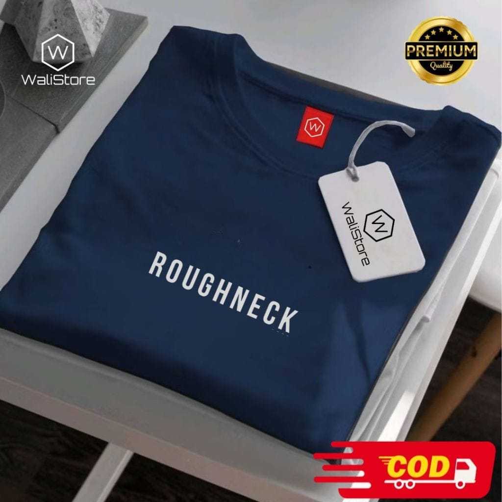 Kaos Roughneck1991 Logo Kecil Navy Blue / Tshirt Roughneck Little Logo / Baju Kaos Sablon Roughneck 