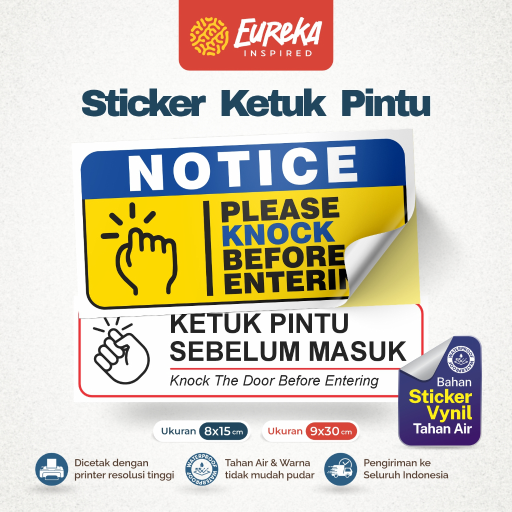 Sticker Ketuk Pintu Sebelum Masuk