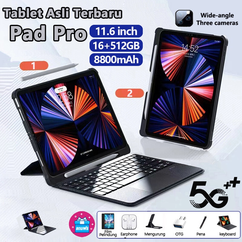 Asli Baru Tab Pad Pro Tablet Android 12.1 Inci 5G Tablet PC 16/512GB Cuci Gudang Promo trade Tab 12 