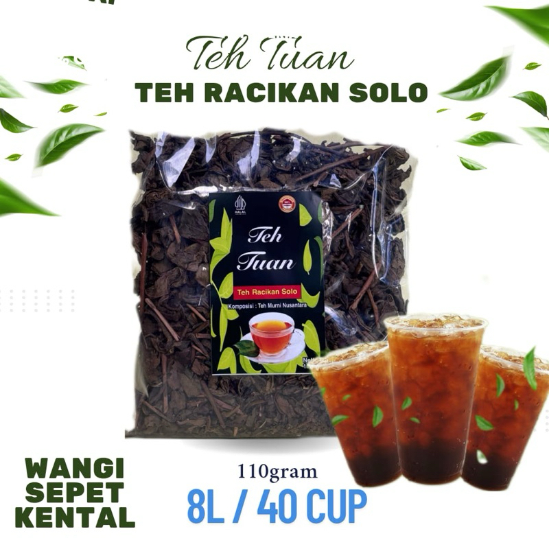 

Teh Tuan - teh racikan solo 110 gram. WANGI SEPET KENTEL buat usaha jualan untuk 8 liter air
