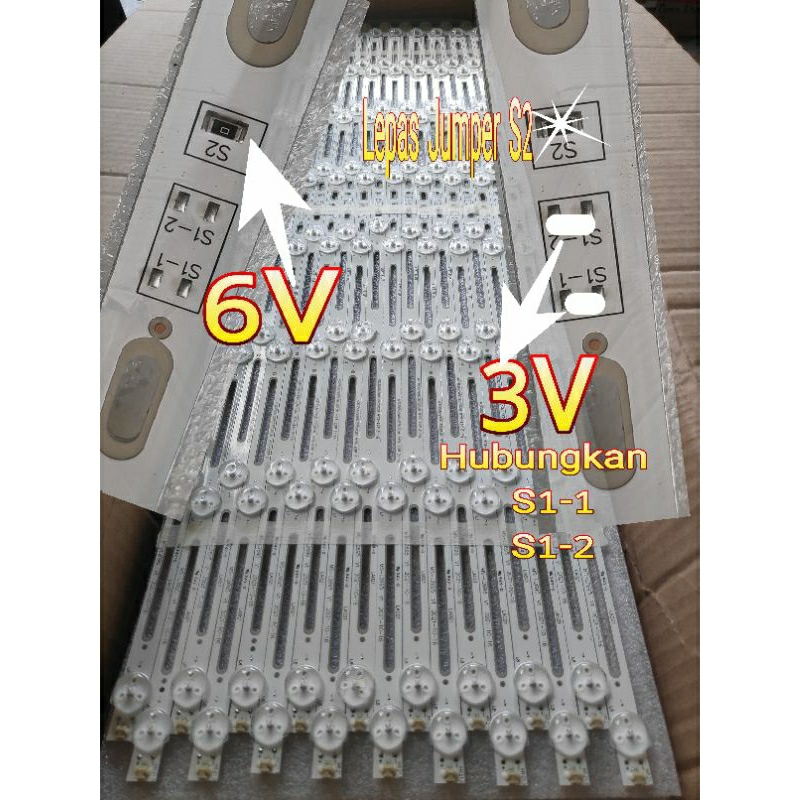 Backlight 8K6V76CM 8K3V76CM BL 8 Kancing 6V 3V 76 Cm BL Universal 40 Inch