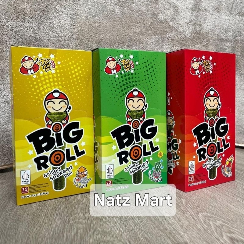 TAO KAE NOI Rumput Laut Nori Seaweed Big Roll 1 BOX (isi 12 pcs) Exp.Desember 2025 - Januari 2026