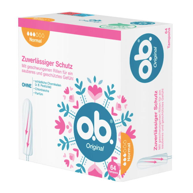 Tampons O.b Original Normal Per Box Isi 64 Tampon Menstruation